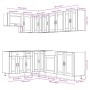 Mueble cocina Porto roble ahumado 11 pzas madera contrachapada von , Küchenschränke - Ref: Foro24-3314906, Preis: 706,18 €, R...