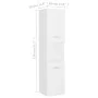 Badezimmerschrank Sperrholz weiß 30x30x130 cm von vidaXL, Badezimmermöbel - Ref: Foro24-804997, Preis: 60,31 €, Rabatt: %