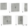 Mueble cocina Lucca gris hormigón 11 pzas madera contrachapada by , Kitchen cabinets - Ref: Foro24-3314925, Price: 726,38 €, ...