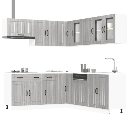 Mueble cocina Lucca sonoma gris 11 pzas madera contrachapada de , Armarios de cocina - Ref: Foro24-3314927, Precio: 766,21 €,...
