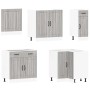Mueble cocina Lucca sonoma gris 11 pzas madera contrachapada de , Armarios de cocina - Ref: Foro24-3314927, Precio: 766,21 €,...