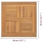 Solid teak wood square table top 40x40x2.5 cm by vidaXL, Table tops - Ref: Foro24-316155, Price: 38,89 €, Discount: %