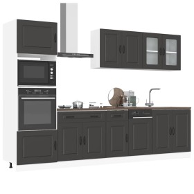 Mueble de cocina Kalmar negra 7 piezas madera contrachapada de , Armarios de cocina - Ref: Foro24-3314732, Precio: 668,84 €, ...
