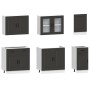 Mueble de cocina Kalmar negra 7 piezas madera contrachapada von , Küchenschränke - Ref: Foro24-3314732, Preis: 668,84 €, Raba...