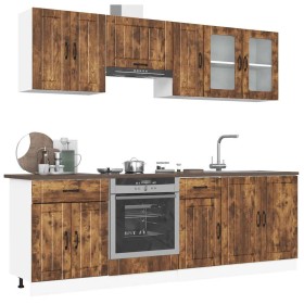Mueble cocina Kalmar roble ahumado 8 pzas madera contrachapada de , Armarios de cocina - Ref: Foro24-3314836, Precio: 542,91 ...
