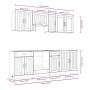Mueble cocina Kalmar roble ahumado 8 pzas madera contrachapada von , Küchenschränke - Ref: Foro24-3314836, Preis: 542,91 €, R...
