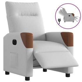Sillón reclinable eléctrico de tela gris nube by , Armchairs - Ref: Foro24-3323989, Price: 231,36 €, Discount: %