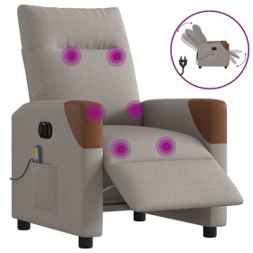 Sillón reclinable de masaje eléctrico tela gris taupe von , Sessel - Ref: Foro24-3324003, Preis: 262,90 €, Rabatt: %