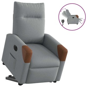 Sillón eléctrico reclinable elevable de tela gris claro by , Armchairs - Ref: Foro24-3324022, Price: 297,54 €, Discount: %