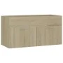 Waschbeckenunterschrank aus Eichensperrholz, 90 x 38,5 x 46 cm von vidaXL, Badezimmermöbel - Ref: Foro24-804668, Preis: 34,70...