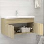 Waschbeckenunterschrank aus Eichensperrholz, 90 x 38,5 x 46 cm von vidaXL, Badezimmermöbel - Ref: Foro24-804668, Preis: 38,93...
