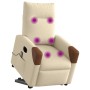 Sillón de masaje eléctrico reclinable elevable tela crema by , Armchairs - Ref: Foro24-3324034, Price: 303,64 €, Discount: %