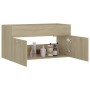 Armario para lavabo contrachapada color roble 90x38,5x46 cm de vidaXL, Muebles de baño - Ref: Foro24-804668, Precio: 38,88 €