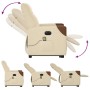 Sillón de masaje eléctrico reclinable elevable tela crema by , Armchairs - Ref: Foro24-3324034, Price: 303,64 €, Discount: %
