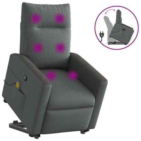 Silla de masaje reclinable de pie de tela gris oscuro by , Armchairs - Ref: Foro24-3324060, Price: 271,96 €, Discount: %