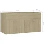 Armario para lavabo contrachapada color roble 90x38,5x46 cm de vidaXL, Muebles de baño - Ref: Foro24-804668, Precio: 34,70 €,...