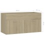 Waschbeckenunterschrank aus Eichensperrholz, 90 x 38,5 x 46 cm von vidaXL, Badezimmermöbel - Ref: Foro24-804668, Preis: 38,93...