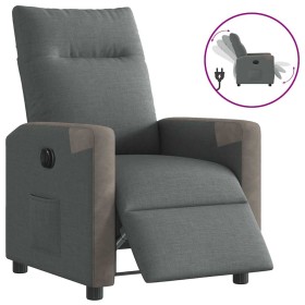 Sillón reclinable eléctrico de tela gris oscuro by , Armchairs - Ref: Foro24-3324081, Price: 231,85 €, Discount: %