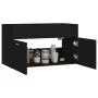 Black plywood sink cabinet 80x38.5x46 cm by vidaXL, Bathroom furniture - Ref: Foro24-804657, Price: 38,12 €, Discount: %