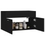 Waschbeckenunterschrank aus schwarzem Sperrholz, 80 x 38,5 x 46 cm von vidaXL, Badezimmermöbel - Ref: Foro24-804657, Preis: 3...