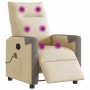 Sillón reclinable de masaje eléctrico tela color crema by , Armchairs - Ref: Foro24-3324088, Price: 250,13 €, Discount: %