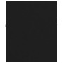 Armario para lavabo madera contrachapada negro 80x38,5x46 cm