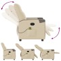 Sillón reclinable de masaje eléctrico tela color crema by , Armchairs - Ref: Foro24-3324088, Price: 250,13 €, Discount: %