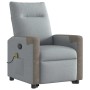 Sillón de masaje reclinable de pie de tela gris claro de , Sillones - Ref: Foro24-3324095, Precio: 269,08 €, Descuento: %