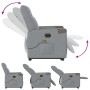 Sillón de masaje reclinable de pie de tela gris claro de , Sillones - Ref: Foro24-3324095, Precio: 269,08 €, Descuento: %