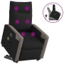Sillón reclinable de masaje elevable tela negro by , Armchairs - Ref: Foro24-3324097, Price: 269,08 €, Discount: %