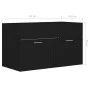 Black plywood sink cabinet 80x38.5x46 cm by vidaXL, Bathroom furniture - Ref: Foro24-804657, Price: 38,12 €, Discount: %