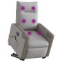 Sillón de masaje eléctrico reclinable elevable tela gris nube by , Armchairs - Ref: Foro24-3324104, Price: 317,44 €, Discount: %