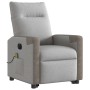 Sillón de masaje eléctrico reclinable elevable tela gris nube by , Armchairs - Ref: Foro24-3324104, Price: 317,44 €, Discount: %