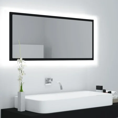 Espejo de baño LED acrílico negro 100x8,5x37 cm de vidaXL, Tocadores de baño - Ref: Foro24-804941, Precio: 60,78 €, Descuento: %