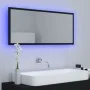 Espejo de baño LED acrílico negro 100x8,5x37 cm de vidaXL, Tocadores de baño - Ref: Foro24-804941, Precio: 60,78 €, Descuento: %