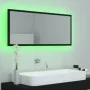 Espejo de baño LED acrílico negro 100x8,5x37 cm de vidaXL, Tocadores de baño - Ref: Foro24-804941, Precio: 60,78 €, Descuento: %