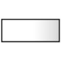 Espejo de baño LED acrílico negro 100x8,5x37 cm