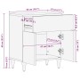 Mesita de noche madera maciza de mango 50x33x60 cm de , Mesitas de noche - Ref: Foro24-4018675, Precio: 71,66 €, Descuento: %