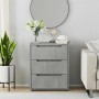 Aparador VISNES gris hormigón 60x40x73 cm madera de ingeniería by , Drawers - Ref: Foro24-4108286, Price: 117,94 €, Discount: %