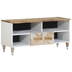 Mueble de TV madera maciza de mango 100x33,5x46 cm by , CD and DVD storage - Ref: Foro24-4018680, Price: 90,56 €, Discount: %