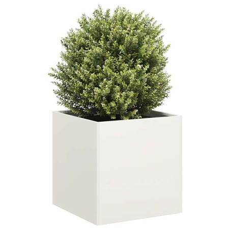 Jardinera de acero laminado en frío blanco 40x40x40 cm de , Maceteros y jardineras - Ref: Foro24-860662, Precio: 53,45 €, Des...
