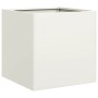 Jardinera de acero laminado en frío blanco 40x40x40 cm de , Maceteros y jardineras - Ref: Foro24-860662, Precio: 53,45 €, Des...