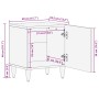 Mesitas de noche 2 uds madera maciza de mango 40x33,5x46 cm by , Nightstands - Ref: Foro24-4018661, Price: 79,80 €, Discount: %