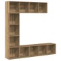 Estanterías para libros 3 uds madera ingeniería roble artesanal de , Librerías y estanterías - Ref: Foro24-3328550, Precio: 1...