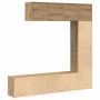 Estanterías para libros 3 uds madera ingeniería roble artesanal de , Librerías y estanterías - Ref: Foro24-3328550, Precio: 1...