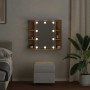Mueble con espejo y luces LED roble artesanal 70x16,5x60 cm de , Tocadores de baño - Ref: Foro24-857004, Precio: 98,58 €, Des...