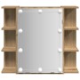 Mueble con espejo y luces LED roble artesanal 70x16,5x60 cm de , Tocadores de baño - Ref: Foro24-857004, Precio: 98,58 €, Des...
