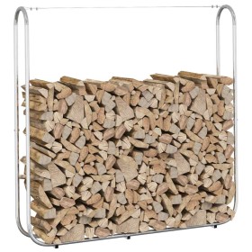 Leñero acero galvanizado 150x25x150 cm de , Bolsas y soportes de leña - Ref: Foro24-4100704, Precio: 33,11 €, Descuento: %