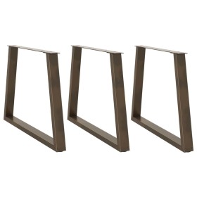 Patas para mesa de comedor en forma de V 3 uds acero natural by , Table legs - Ref: Foro24-4012599, Price: 164,05 €, Discount: %