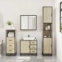 Set de muebles de baño 3 pzas madera contrachapada roble Sonoma de , Muebles de baño - Ref: Foro24-3301016, Precio: 242,42 €,...